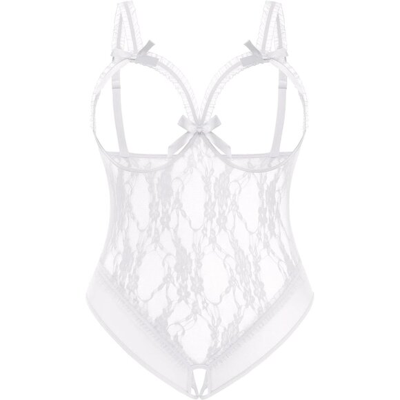 Plus Size Sexy Lace Bodysuit with Adjustable Straps - Celebration Ready, X-Large - Picture 1 of 6